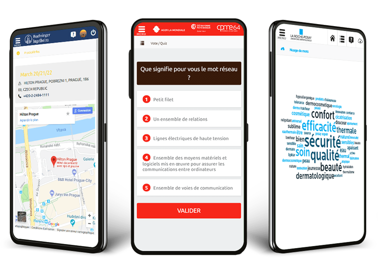 application événementielle