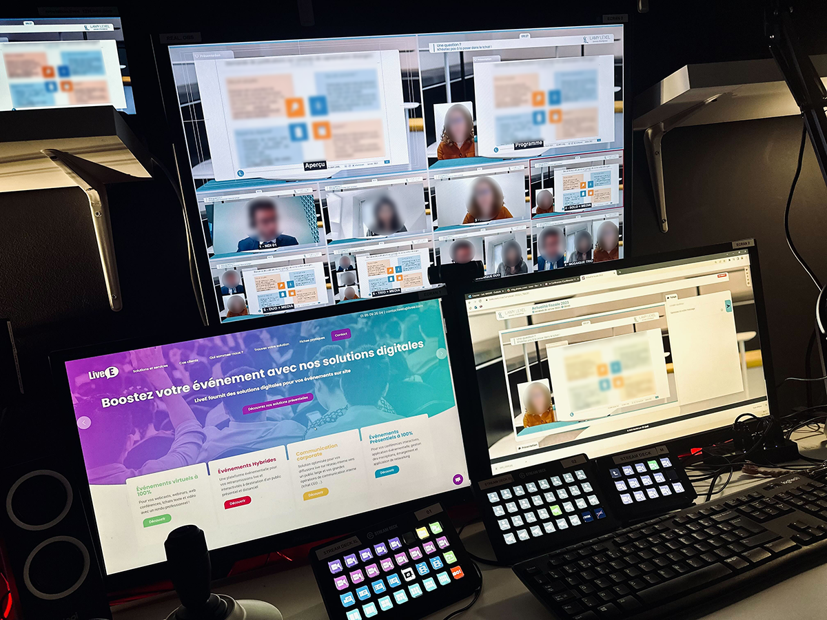 Régie à distance de LiveE pour la diffusion d'un webinar