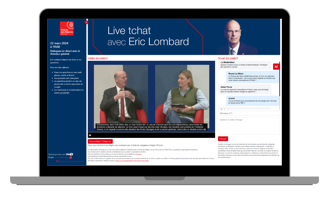 Tchat vidéo interne